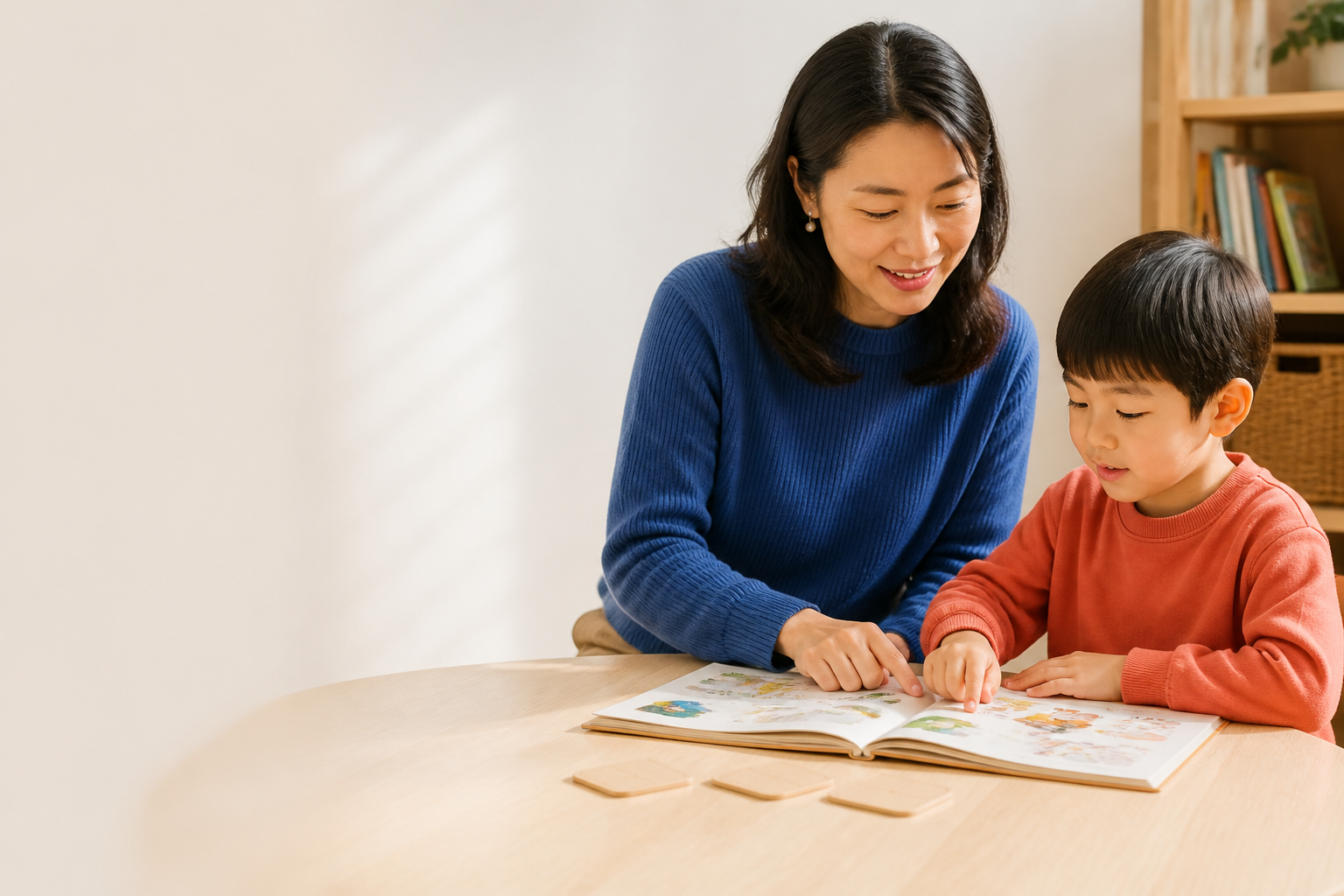 A young learner enjoying a learning activity